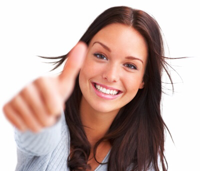 Picture of a happy client giving a thumbs up 